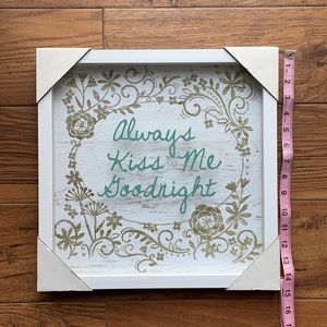 Always Kiss Me Goodnight Shadow Box | 14 x 1 x 14